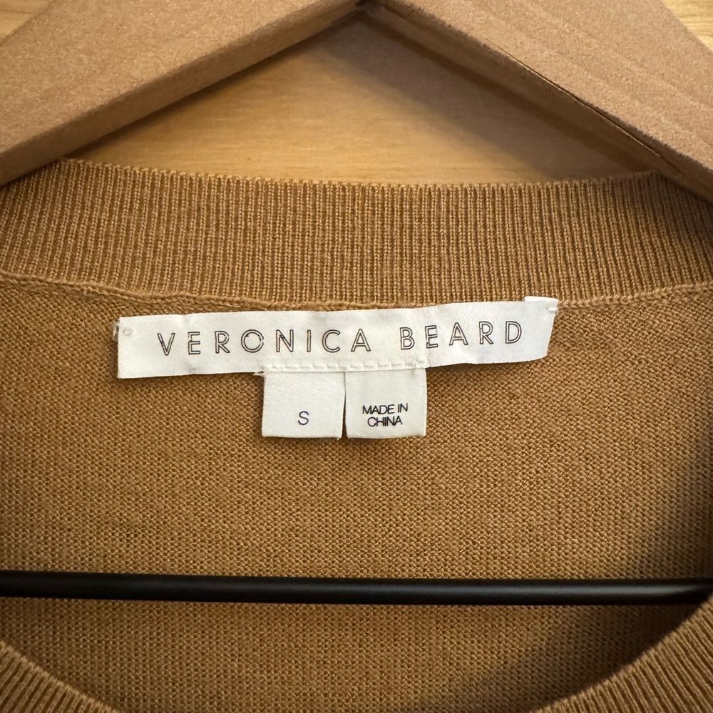 Veronica Beard Size Small Mixed Media Adler Wool Plaid Sleeve Pullover Sweater - Picture 10 of 11